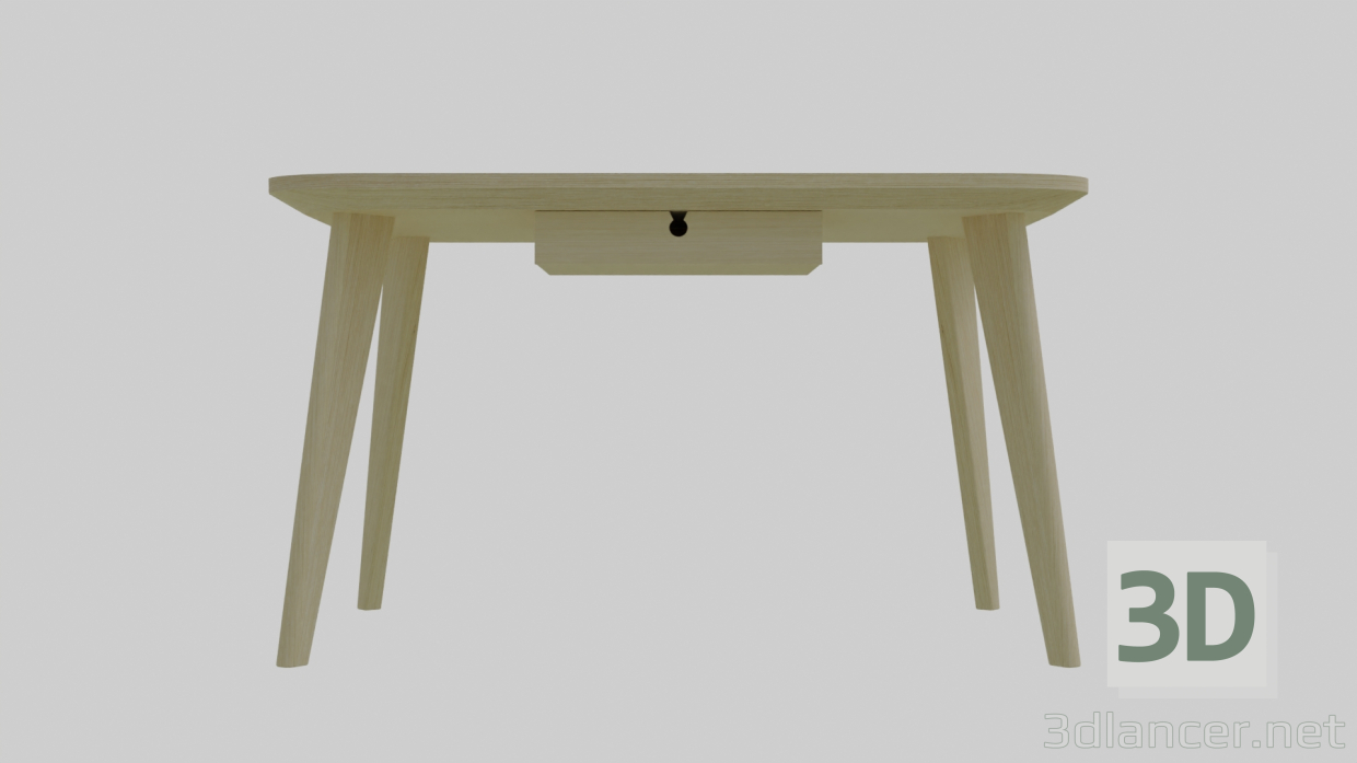 3d Письмовий / комп'ютерний / туалетний стіл LISABO (IKEA) модель купити - зображення