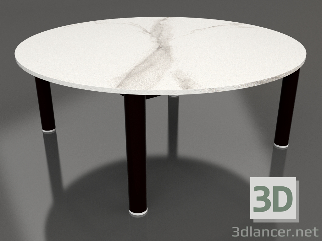 modello 3D Tavolino P 90 (Nero, DEKTON Aura) - anteprima