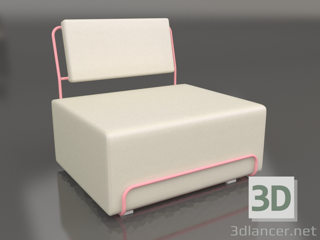 3 डी मॉडल लाउंज कुर्सी (गुलाबी) - पूर्वावलोकन
