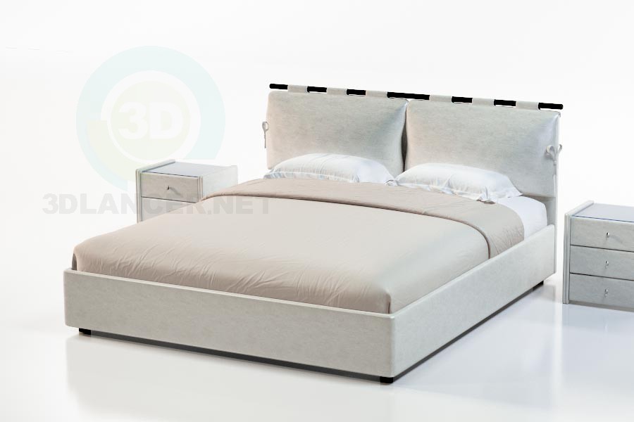 Modelo 3d Suite com cama Daley - preview