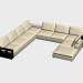 3d model Sofa modular U-shaped (with shelves) Portland - preview