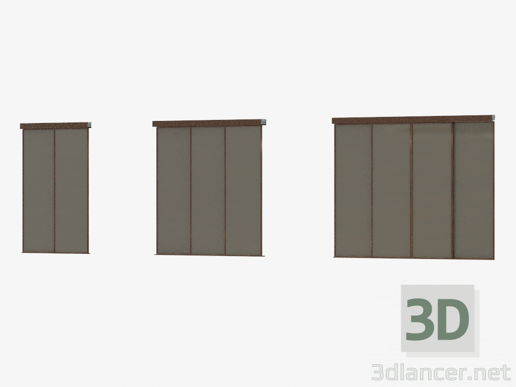 3d model Interroom partition of A5 (bronza black glossy) - preview