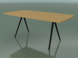 Soap-shaped table 5432 (H 74 - 90x180 cm, legs 150 °, veneered L22 natural oak, V44)