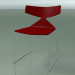 3D Modell Stapelbarer Stuhl 3702 (auf einem Schlitten, Rot, CRO) - Vorschau
