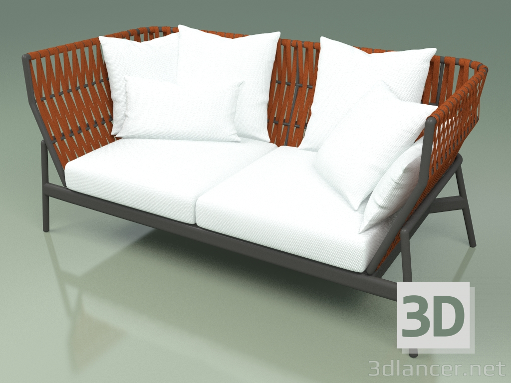3D Modell Sofa 102 (Gürtel Orange) - Vorschau