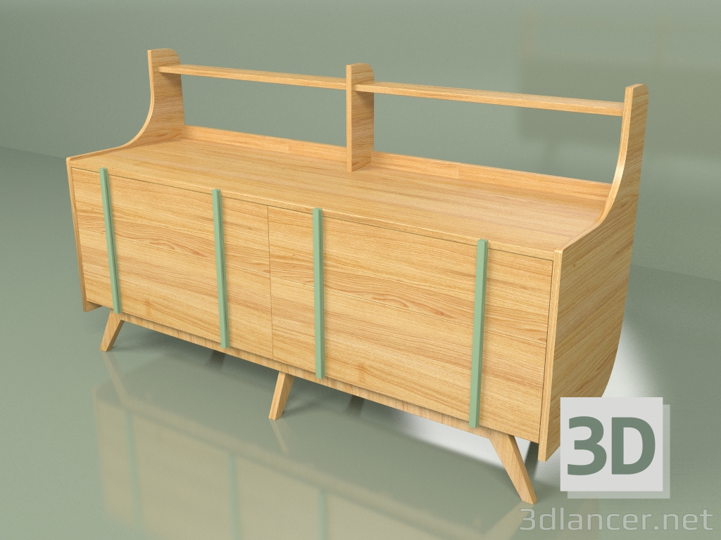 3d model Chest of drawers Woonted (kale) - preview