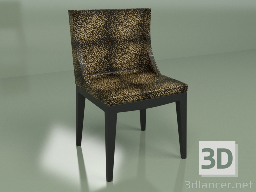 Modelo 3d Cadeira Mademoiselle (leopardo) - preview