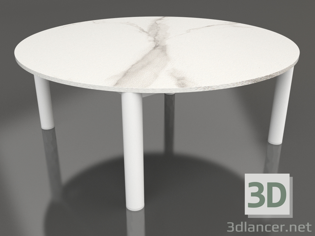 3d model Coffee table D 90 (White, DEKTON Aura) - preview