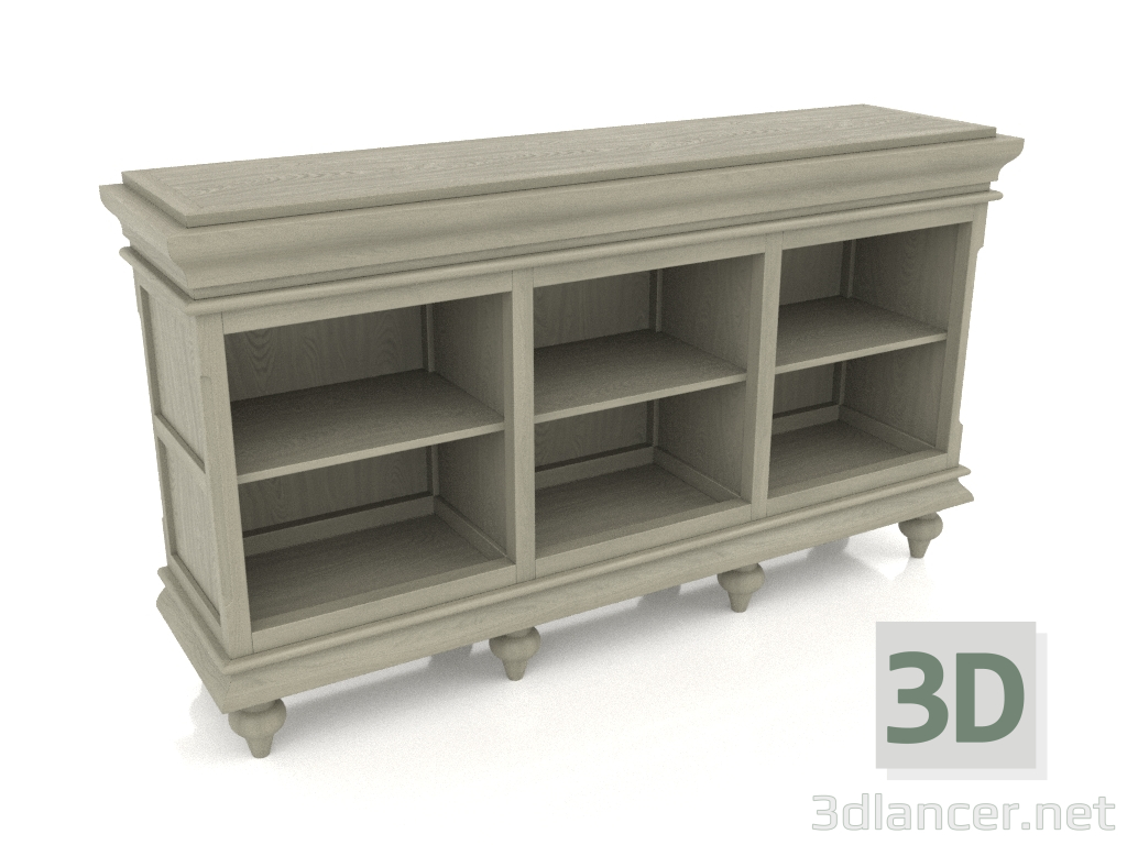 3d model Gabinete abierto (3 secciones) - vista previa