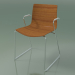 3D modeli Sandalye 0387 (kolçaklı raylarda, döşemesiz, tik görünümlü) - önizleme