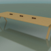 3D Modell Tisch mit Büroarbeitsplatte 5007 (H 74 - 390 x 135 cm, natürliche Eiche, Zusammensetzung 2) - Vorschau