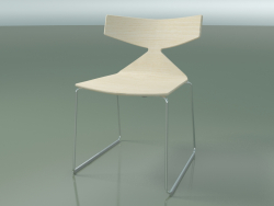 Stapelbarer Stuhl 3702 (auf einem Schlitten, Weiß, CRO)
