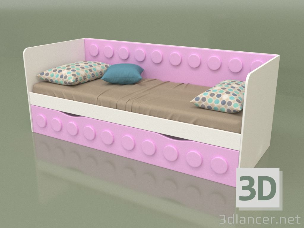 Modelo 3d Sofá cama para adolescentes com 1 gaveta (Iris) - preview
