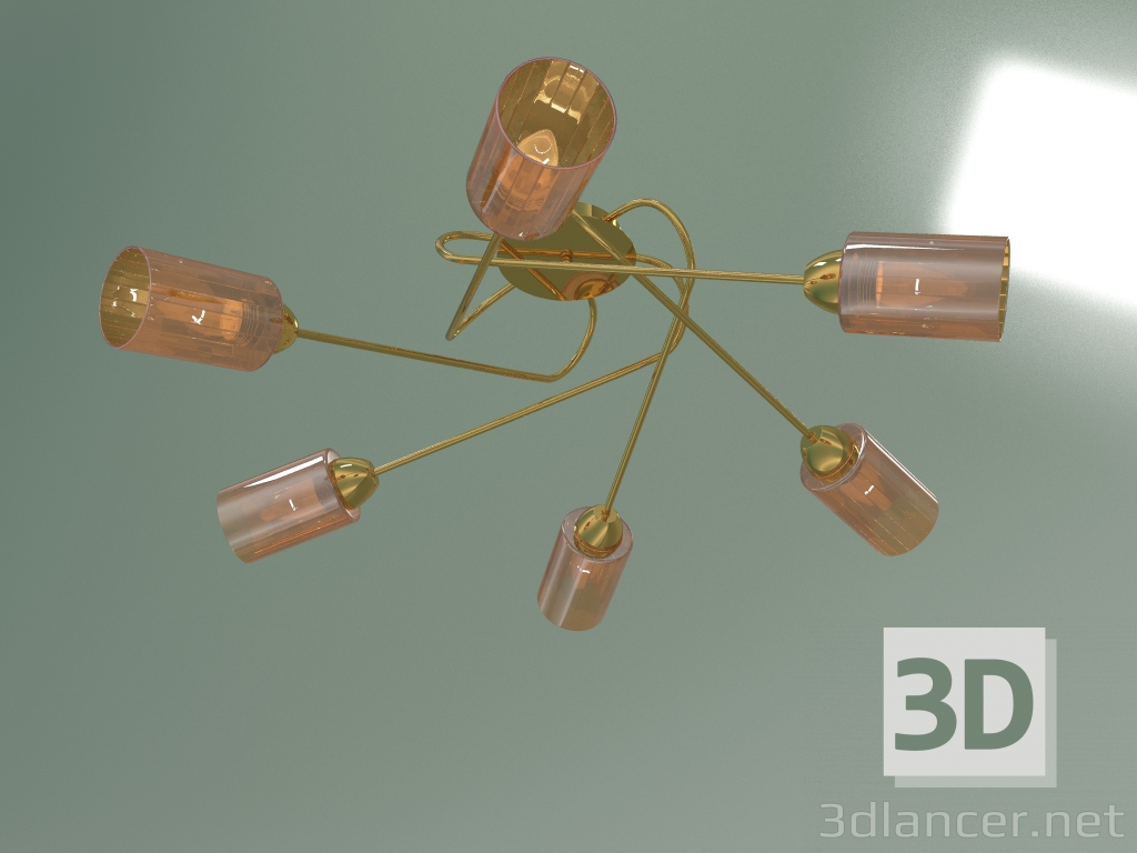 3D modeli Tavan avize Motive 30167-6 (altın) - önizleme