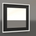 3D Modell Spiegel ZL 18 (400x400, Holz schwarz, weiß) - Vorschau