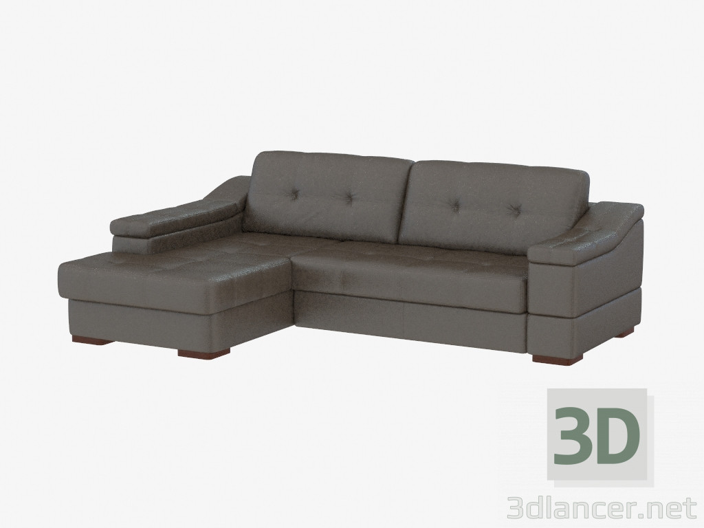 3D modeli Deri kanepe - önizleme