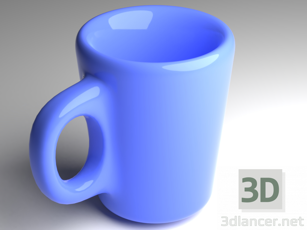 3D modeli fincan - önizleme