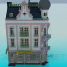 3d model Corner building - preview