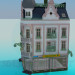 3d model Corner building - preview