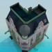 3d model Corner building - preview