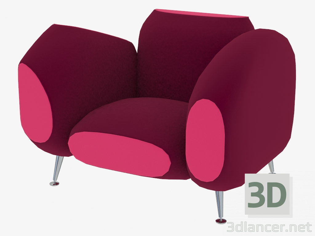 3D modeli Döşemeli koltuk - önizleme