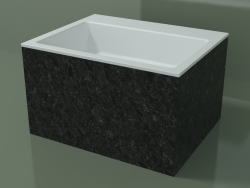 Countertop washbasin (01R132302, Nero Assoluto M03, L 60, P 48, H 36 cm)