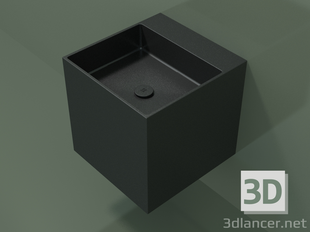 modèle 3D Lavabo suspendu (02UN23302, Deep Nocturne C38, L 48, P 50, H 48 cm) - preview