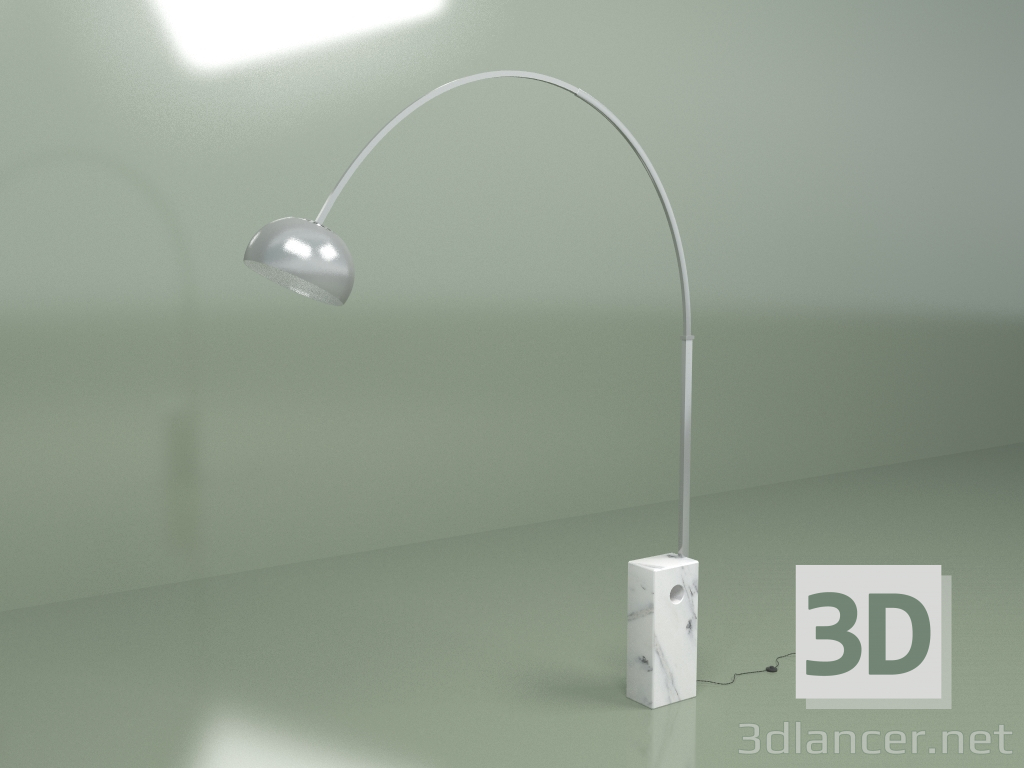modello 3D Lampada da terra Arco 2 (argento) - anteprima