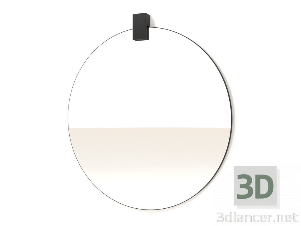 modello 3D Specchio ZL 04 (p=500, legno nero) - anteprima