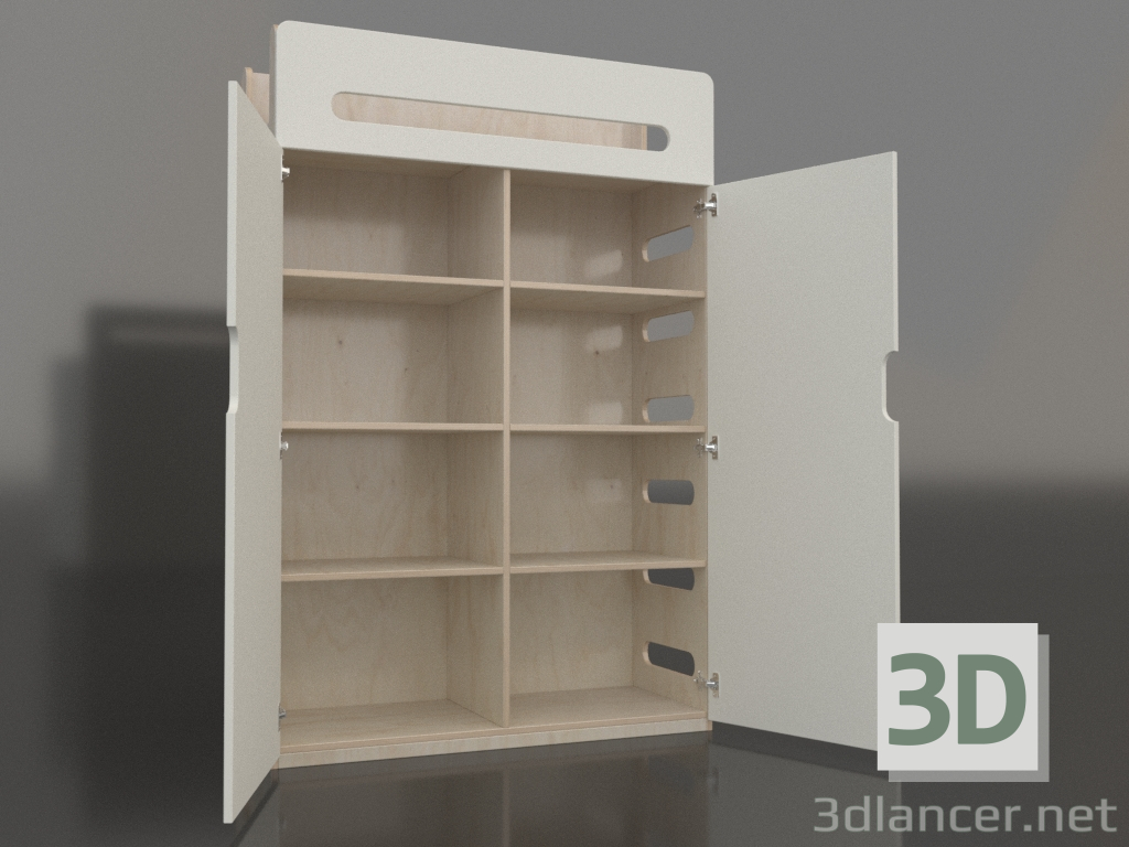 3D Modell Kleiderschrank offen MOVE WB (WWMWB2) - Vorschau