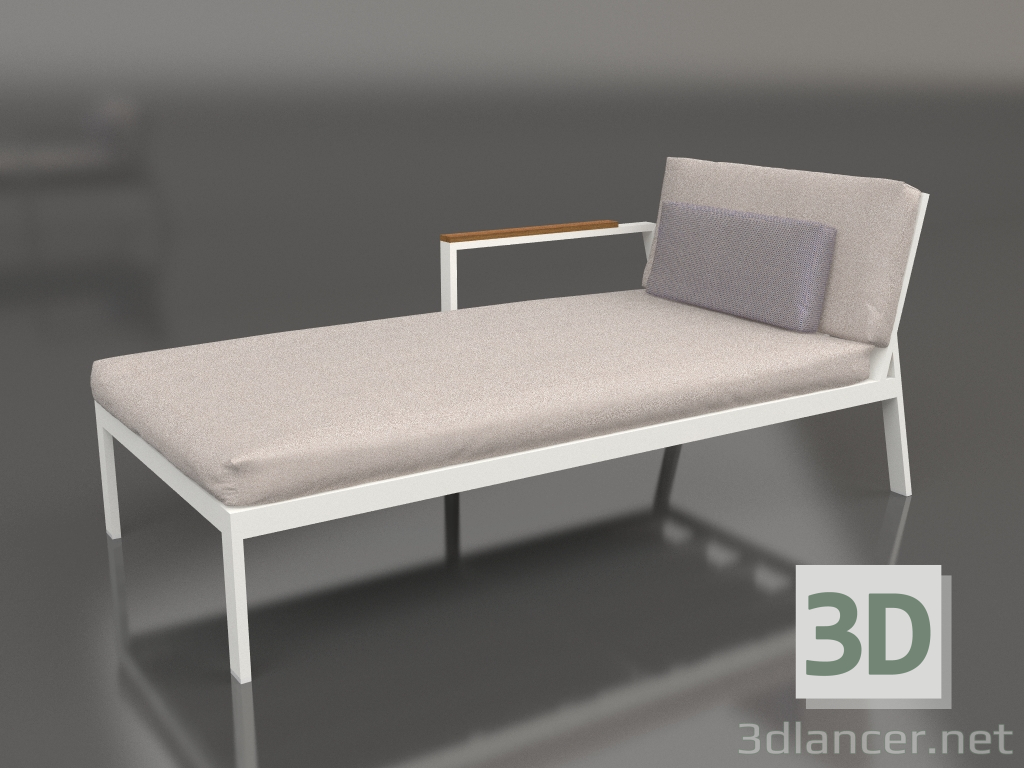 modello 3D Modulo divano, sezione 2 sinistra (Grigio agata) - anteprima