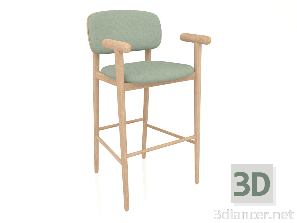 3D Modell Barhocker mit Armlehnen Mild (03) - Vorschau