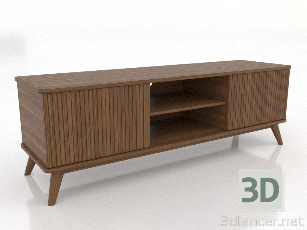 3d model TV cabinet OPEN 1500 mm (light walnut) - preview 3d model TV cabinet OPEN 1500 mm (light walnut) - preview