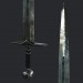 3D modeli Çelik-kılıç - önizleme
