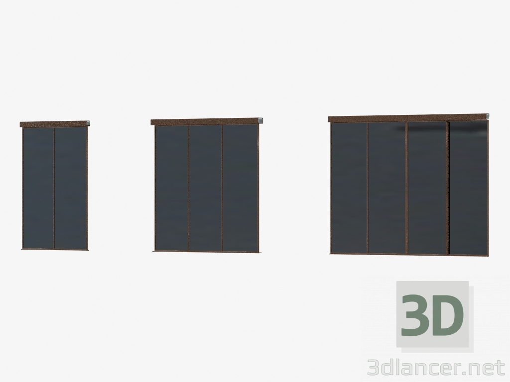 3d model Partición de interroom de A5 (bronza negro) - vista previa