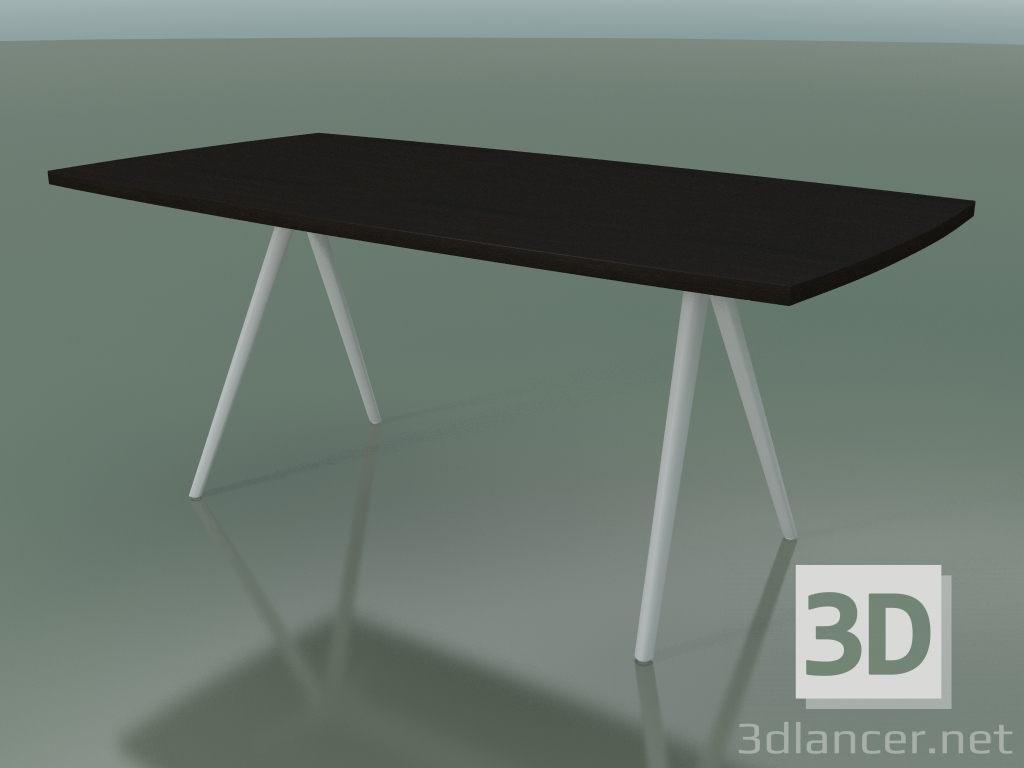 modello 3D Tavolo a forma di sapone 5432 (H 74 - 90x180 cm, gambe 150 °, impiallacciato L21 wengè, V12) - anteprima