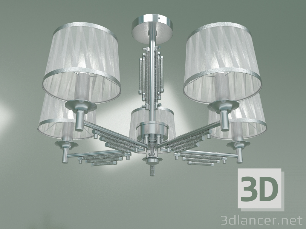modello 3D Lampadario a soffitto 60081-5 (cromo) - anteprima