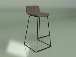 Bar stool Neo upholstered (black, grey)