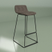 3d model Bar stool Neo upholstered (black, grey) - preview