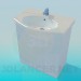 3d model Wash basin on the bedside table with drawers - preview