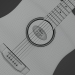 3d model Guitarra acustica - vista previa
