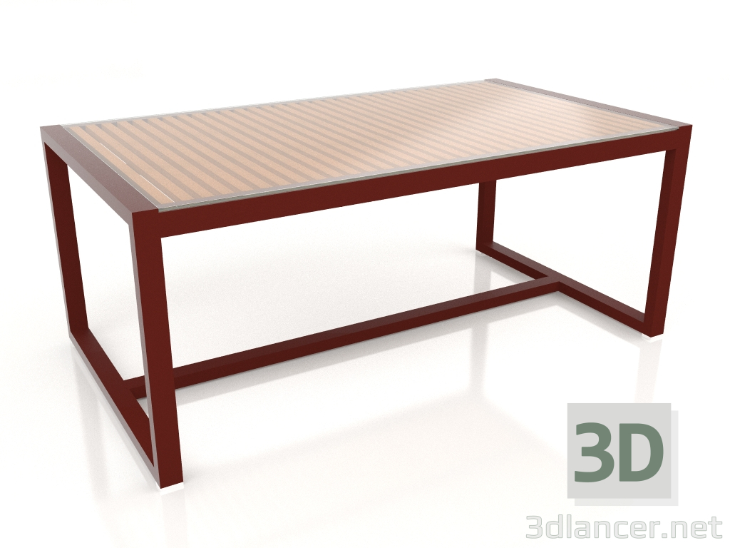 modèle 3D Table à manger avec plateau en verre 179 (Rouge vin) - preview