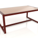 3d model Dining table with glass top 179 (Wine red) - preview
