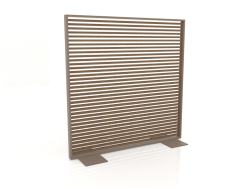 Partition made of artificial wood and aluminum 150x150 (Teak, Bronze)