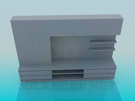3d model Los muebles en el pasillo - vista previa