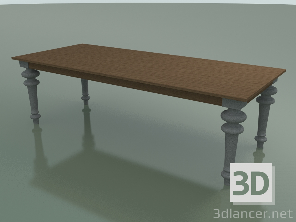 modello 3D Tavolo da pranzo (33, Naturale, Pietra piasentina) - anteprima