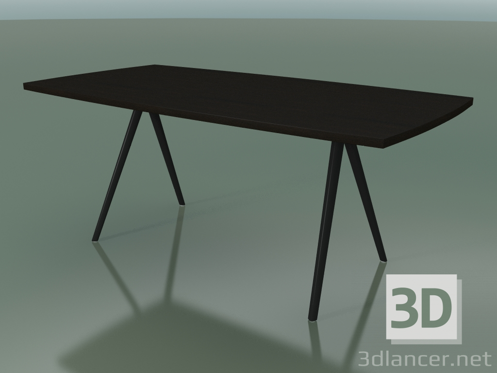 3d модель Стол со столешницей в форме мыла 5432 (H 74 - 90x180 cm, ножки 150 °, veneered L21 wenge, V44) – превью