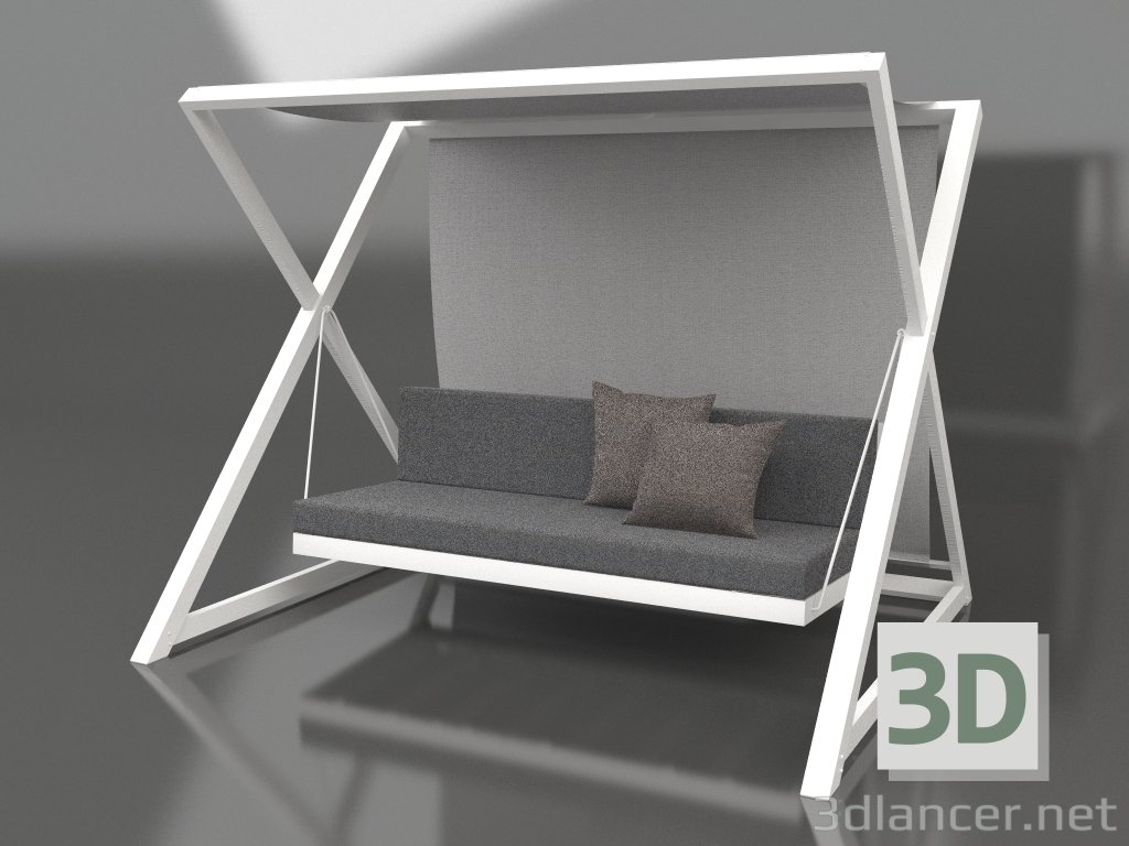 3D Modell Gartenschaukel (Weiß) - Vorschau