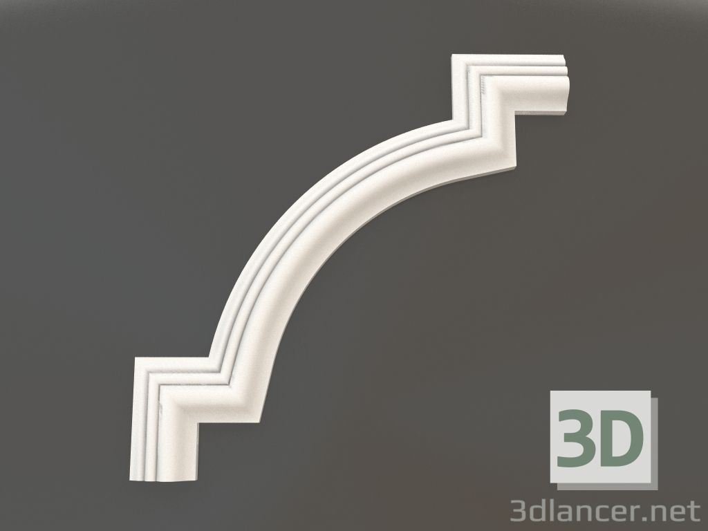 Modelo 3d Elemento de canto de gesso DELH 009 4 (241x241) - preview