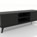 modèle 3D Meuble TV OUVERT 1500 mm (noir RAL 9005) - preview